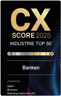 Customer Experience (CX)-Score 2025 / Banken