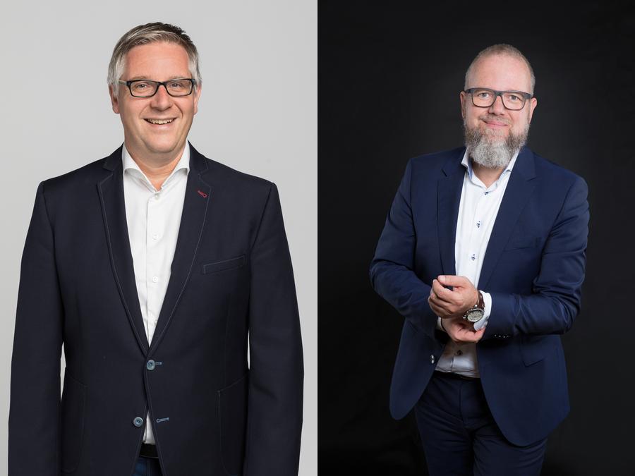 Laudert-Geschäftsführer Jörg Rewer (l.) und IRS-Geschäftsführer Christof Förtsch