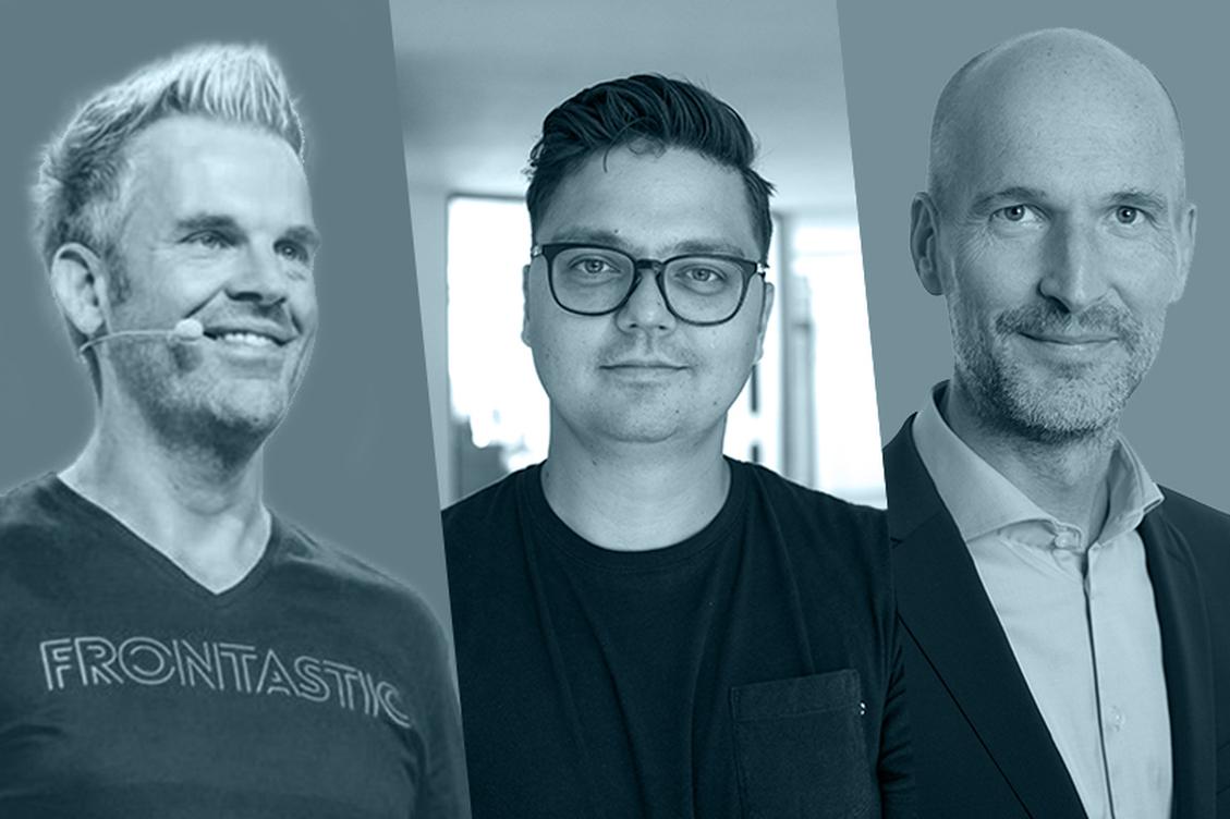 Von links nach rechts: Thomas Gottheil (CEO von Frontastic), Christian Renner (Managing Director von oddity), Eberhardt Weber (CEO von Emporix) (Bild: oddity)