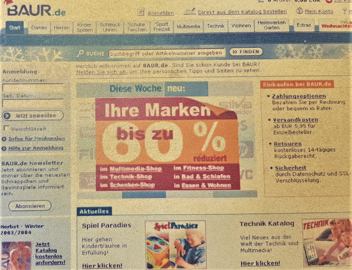 Wenn aus einem Katalog ein Webshop wird (Bild: Baur)