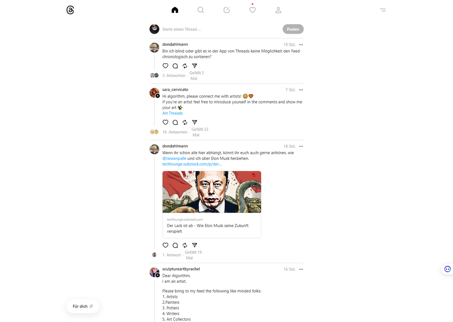 Threads orientiert sich an seinem großen Vorbild