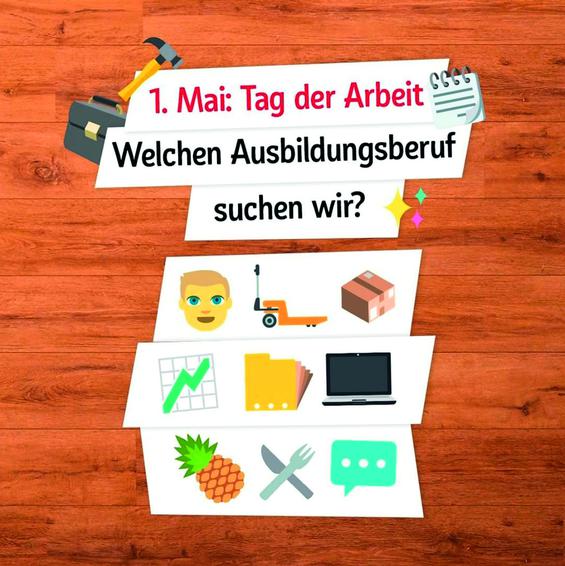 Htten Sie es erraten? Die Ausbildungsberufe LageristIn, Brokaufmann/frau und Kaufmann/Kauffrau im Einzelhandel hat Rewe auf Instagram gesucht. (Bild: Rewe)