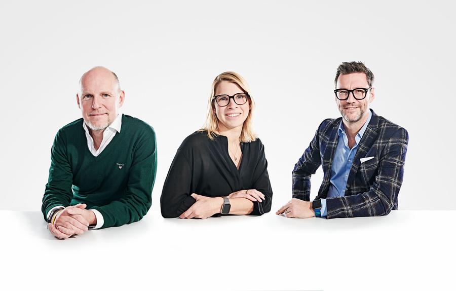 Die Geschäftsführung von Diconium: Daniel Rebhorn, Anja Hendel, Andreas Schwend (v.l.).