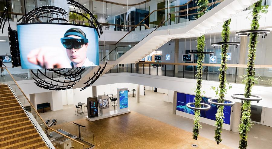 Blick in die Ausstellungsräume des Siemens-Besucherzentrums The Impulse
