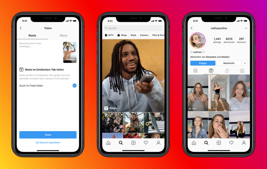 Der Kurzvideodienst Reels von Instagram