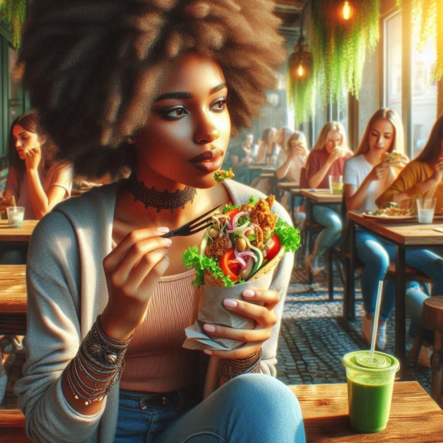 Wraps und Döner ohne Fleisch werden immer beliebter. (Bild: Bing Image Creator)