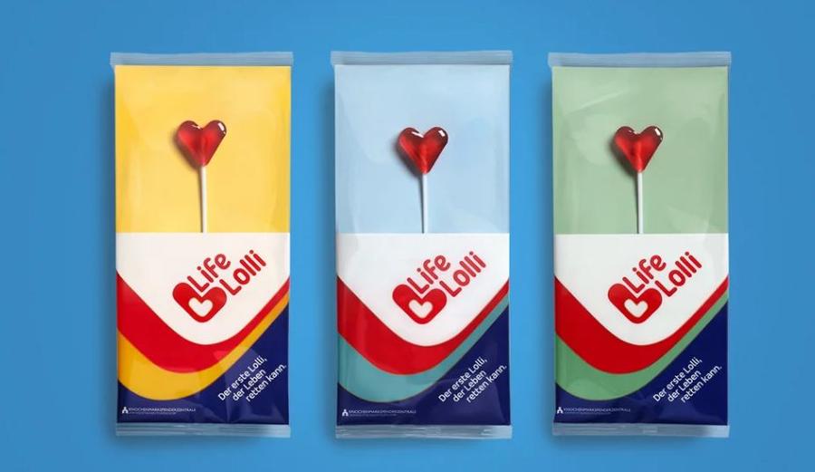 Der Life Lolli motivierte jüngere Spender.