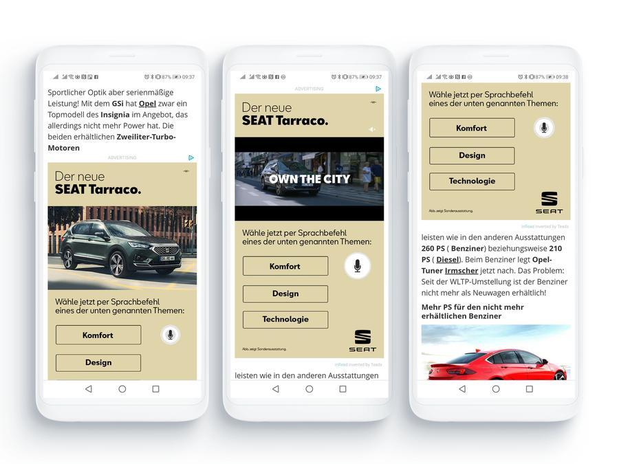 Nutzer können per Sprachbefehl weitere Informationen zum Seat-Modell anfordern.