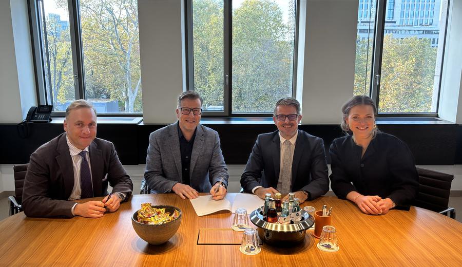 Übernahme besiegelt: (v.l.) Tilman Au, Managing Director Conclusion DACH, William van der Pijl, Managing Director Conclusion Intelligence, Oliver Krause, Managing Director GABO, sowie Milou Saraber, M&#38;A Managerin Conclusion (Bild: Conclusion)