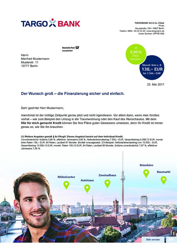 Beispiel: Direct Mailing mit Individualisierung anhand der Adresse (Bild: SmartCom)