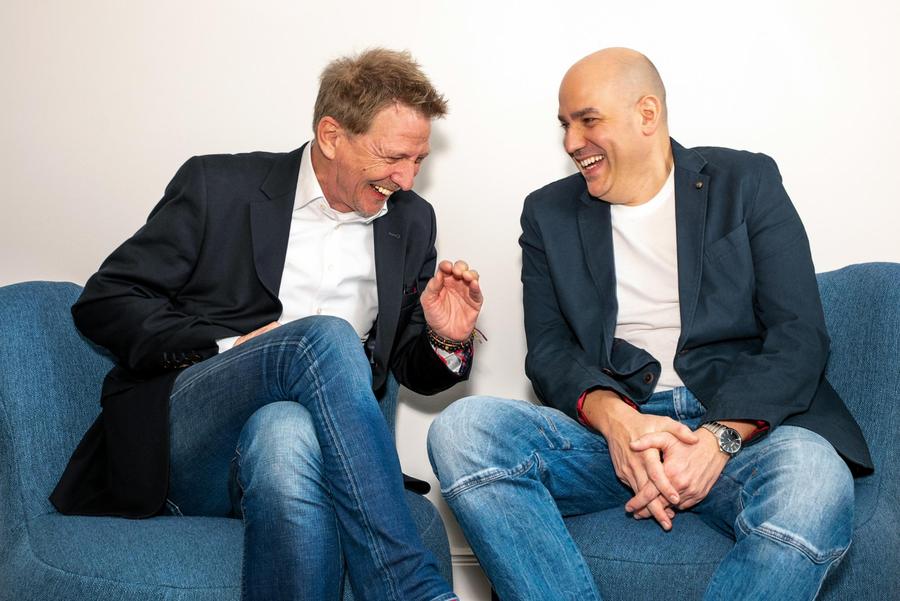 Peter Brawand(li.) im Gespräch mit Sascha Hanke.