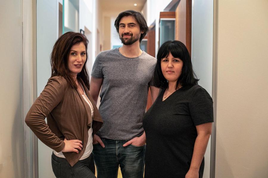 Das neue Dreiergespann für die Online-Angelegenheiten der PR-Agentur Himmelhoch: Nadja Nemetz, Alexander Ebhart und Isabella Andric (v.l.)
