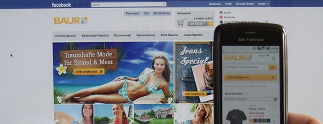 Nun auch bers Handy oder Facebook ansteuerbar: der Onlineshop von Baur (Bild: Baur)