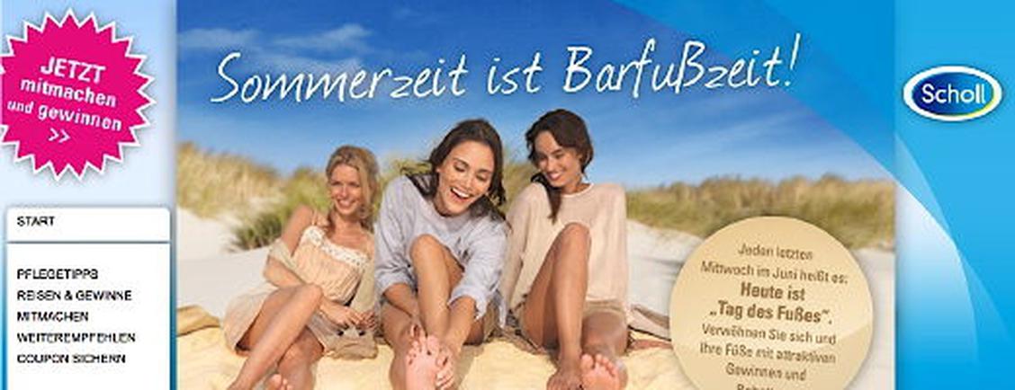 In einer Sommer-Aktion will Fupflege-Hersteller Scholl mit Rabattgutscheinen Neukunden gewinnen (Bild: Scholl)