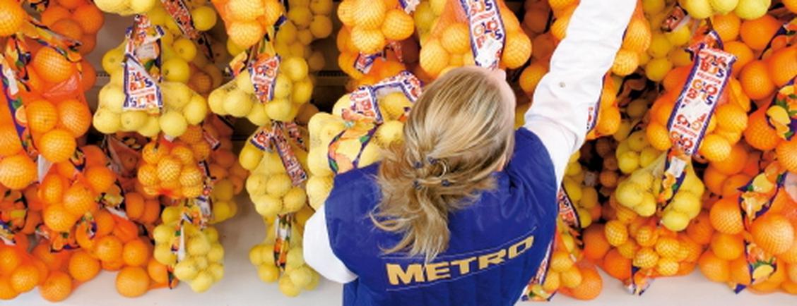 Der Metro-Grohandel wirbt gern mit frischem Obst (Bild: Metro)